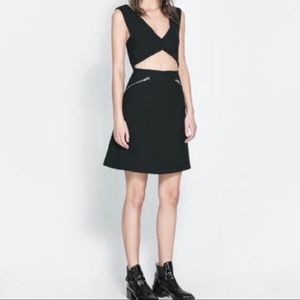 NWT Zara Black Cut Out Dress